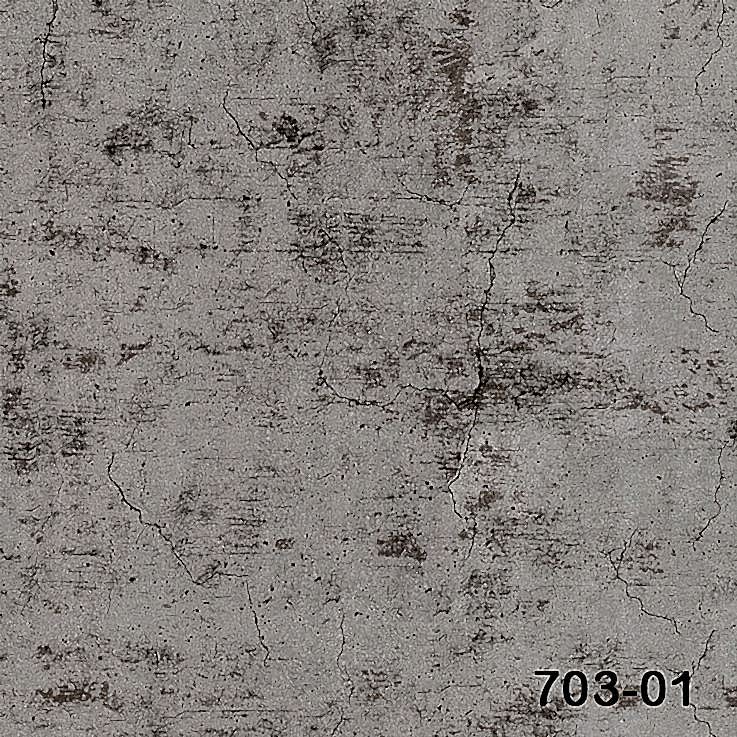 Decowall Rina 703-01 Brüt Beton Görünümlü Gri Duvar Kağ