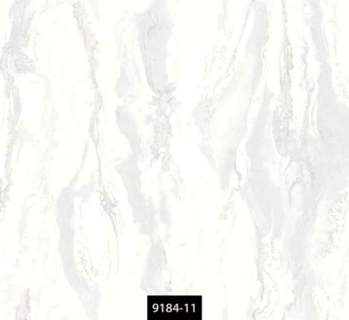 Valerian 9184-11 İnci Beyazı & Gümüş Mermer Desenli İth